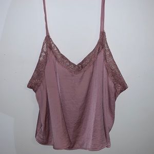 Baby pink lace tank top